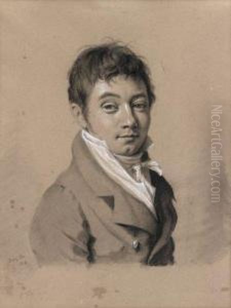 Portrait De Jeune Homme Oil Painting by Julien Leopold Boilly