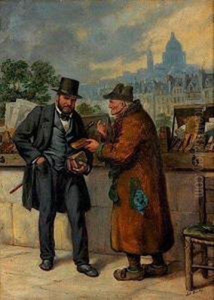 Le Bouquiniste Oil Painting by Julien Leopold Boilly