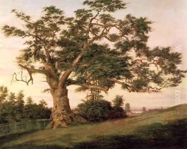 The Charter Oak Oil Painting by Charles DeWolf Brownell