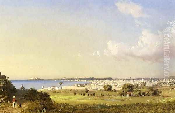 Havana Bay, Morro Castle Oil Painting by Charles DeWolf Brownell