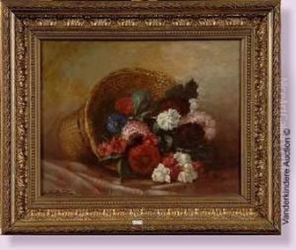 Panier De Fleurs Oil Painting by Emile Boivin