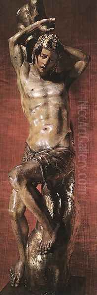 St Sebastian Oil Painting by Alonso Berruguette