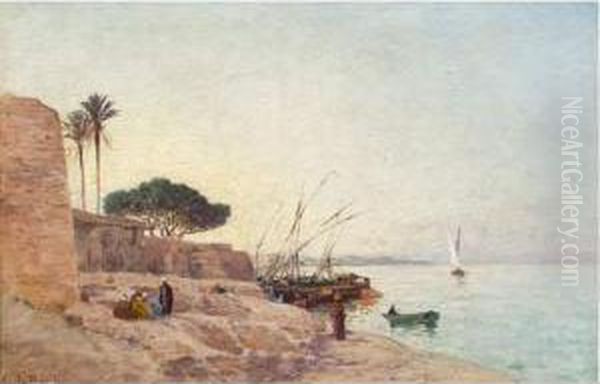 Port Oriental. Oil Painting by Emile Boivin