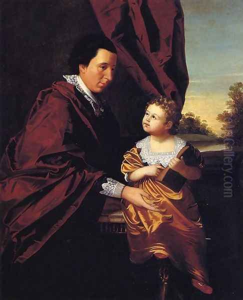 Thomas Middleton of Crowfield and His Daughter Mary Oil Painting by Henry Benbridge