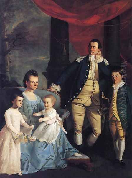 The Archibald Bulloch Family Oil Painting by Henry Benbridge