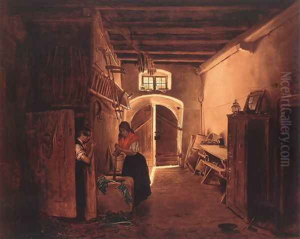 Csabitás, 1851 Oil Painting by Jozsef Borsos