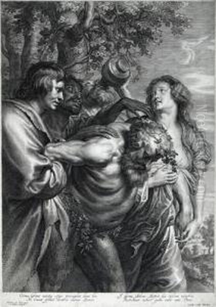 Drunken Silenus Oil Painting by Schelte Adams Bolswert