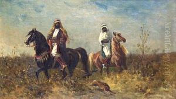 Chasse Au Faucon Oil Painting by Charles Bombled