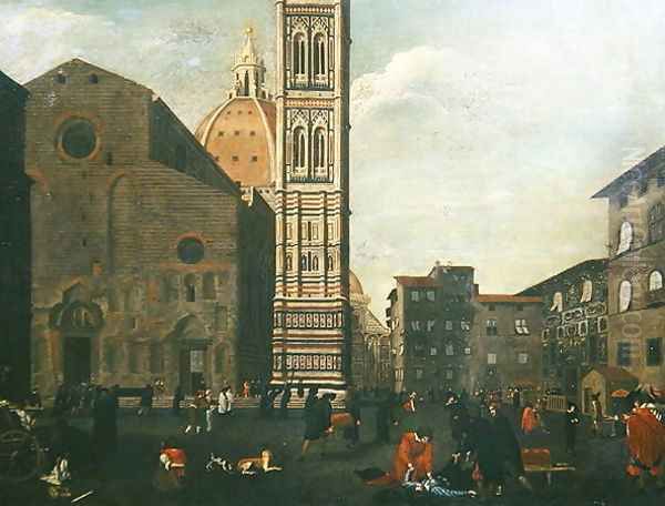 The Plague in Florence in 1630 Oil Painting by Baccio del Bianco