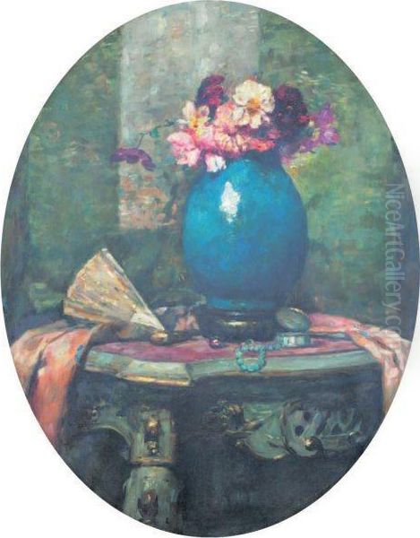 Un Coin Du Salon Oil Painting by Maurice Bompard