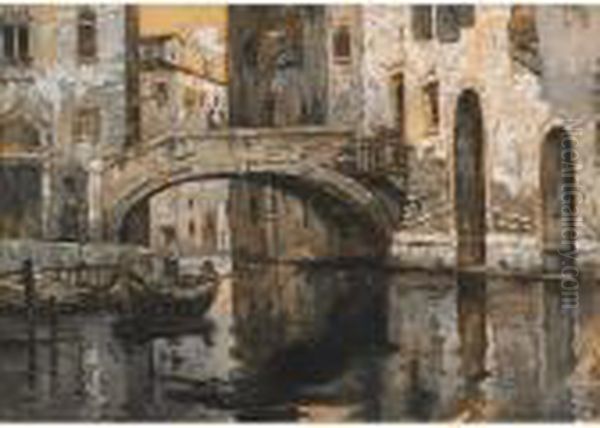 On The Venetian Canal by Maurice Bompard