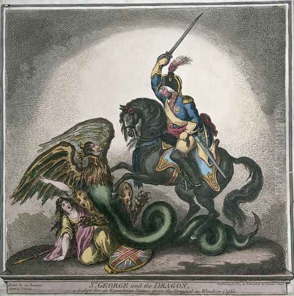 St. George and the Dragon, 1805 Oil Painting by Thomas Richmond Gale Braddyll