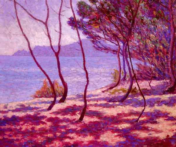 Paysage Mediterranean Oil Painting by Edmond Bailleul