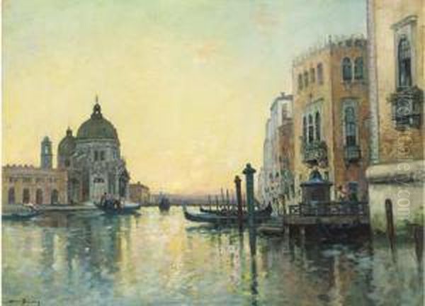 The Entrance To The Grand Canal, Venice Oil Painting by Maurice Bompard