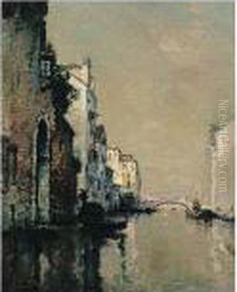 Vue De Venise Oil Painting by Maurice Bompard