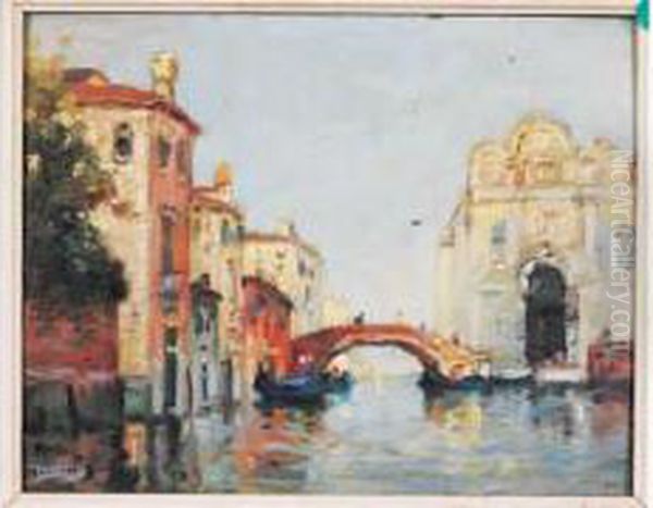 Vue De Venise Oil Painting by Maurice Bompard