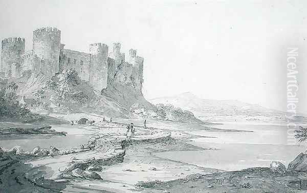 Conway Castle 1793 Oil Painting by Sir George Howland Beaumont