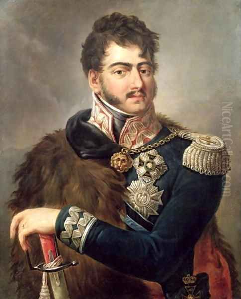 Prince Josef Poniatowski Oil Painting by Antoni Brodowski