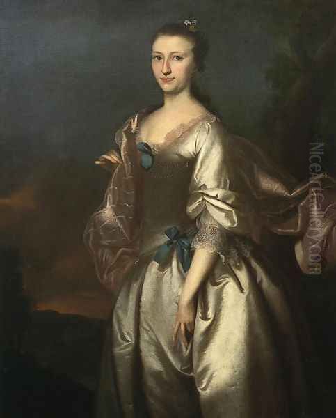 Elizabeth Browne Rogers Oil Painting by Joseph Blackburn