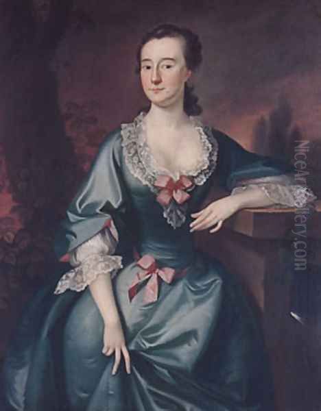 Mrs. David Chesebrough Oil Painting by Joseph Blackburn