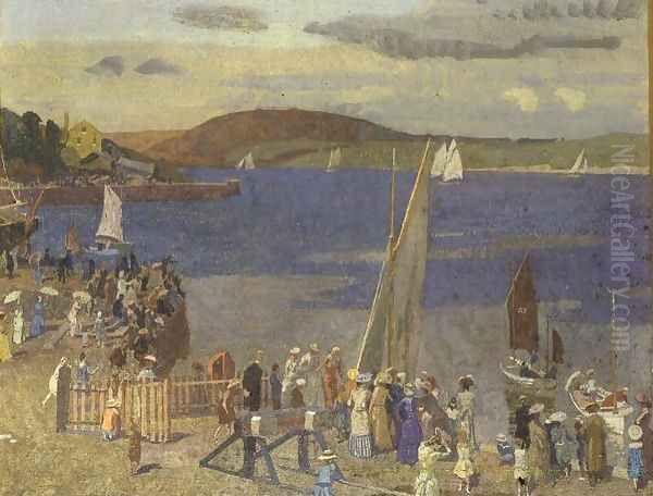 Padstow Regatta Oil Painting by Alfred Walter Bayes