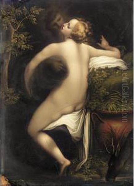 Jupiter And Io, After Correggio Oil Painting by Henry Bone