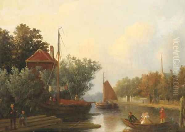 The ferry Oil Painting by Joseph Bles