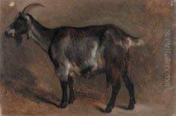 La Chevre Oil Painting by Auguste Bonheur