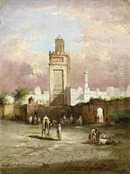 Foule Aux Abords D'une Medina Oil Painting by Ferdinand Bonheur