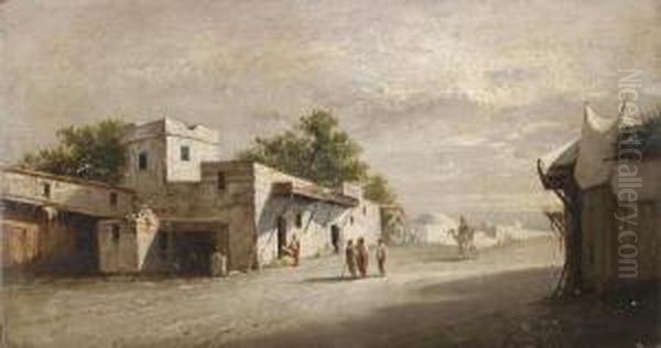 La Rue Animee Oil Painting by Ferdinand Bonheur