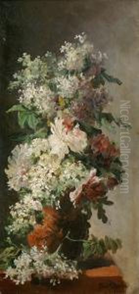 Bouquet Defleurs Oil Painting by Ferdinand Bonheur