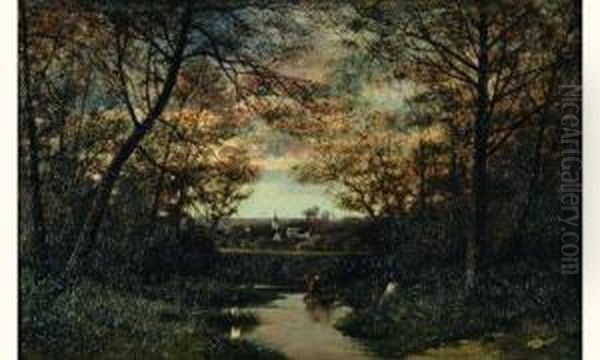  Ruisseau En Sous-bois  Oil Painting by Ferdinand Bonheur