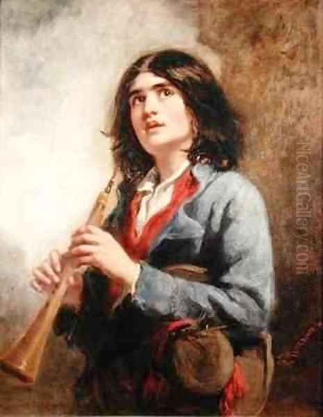 The Roman Piper Oil Painting by Richard Buckner