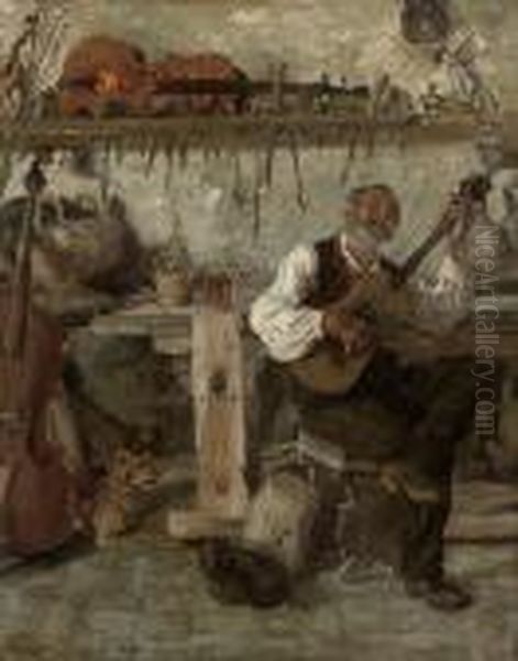 The Instrument Maker Oil Painting by Adriano Bonifazi