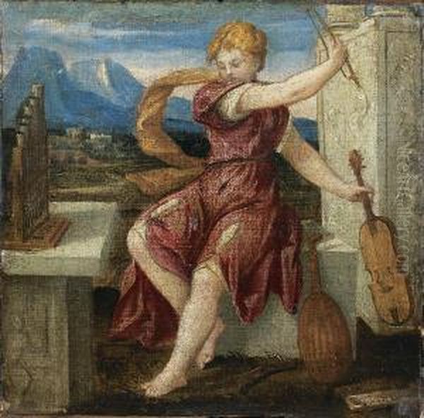 Allegorie De La Musique Oil Painting by Bonifacio Veronese (Pitati)