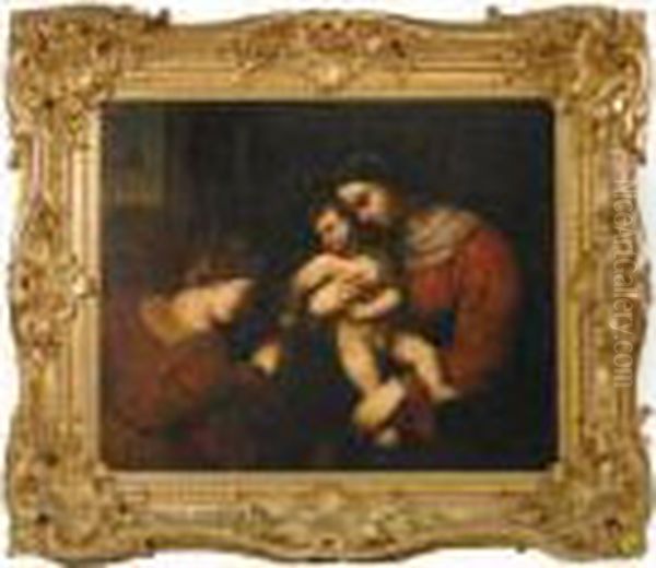 The Madonna And Child With Saint Anne Oil Painting by Bonifacio Veronese (Pitati)