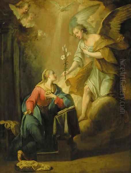 The Annunciation Oil Painting by Nicolo Bambini