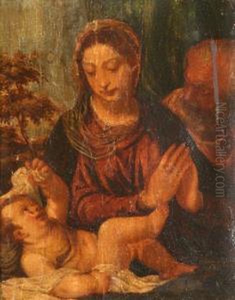 Madonna Con Bambino Oil Painting by Bonifacio Veronese (Pitati)