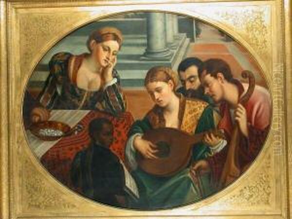 Musical Party Oil Painting by Bonifacio Veronese (Pitati)