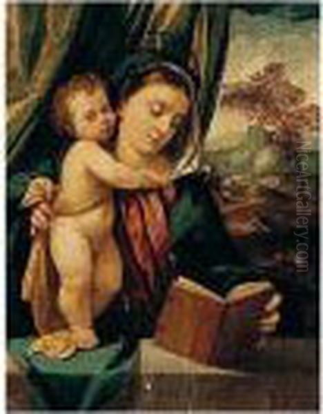 The Madonna And Child Oil Painting by Bonifacio Veronese (Pitati)