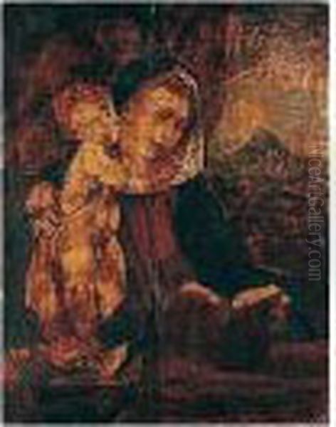 The Madonna And Child Oil Painting by Bonifacio Veronese (Pitati)