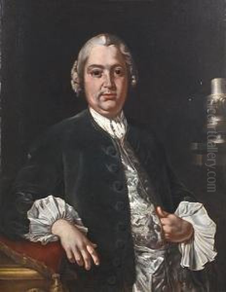 Portrait Of Niccolo Jommelli Oil Painting by Giuseppe Bonito