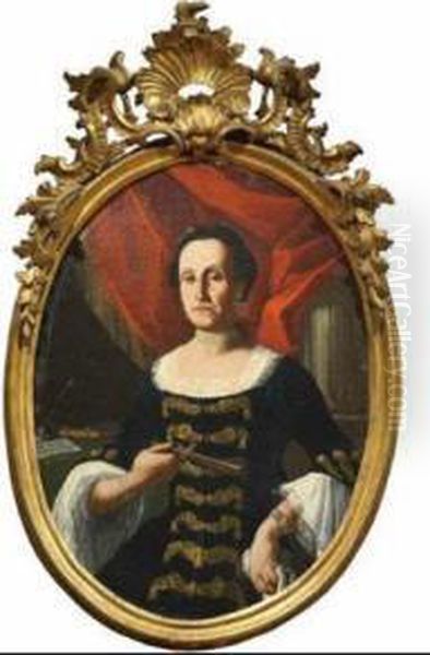 Ritratto Della Gentildonna 
Eugenia Vela- Squez Moiano,ritratto Del Gentiluomo Francesco Di Mar- Co 
Moiano Oil Painting by Giuseppe Bonito