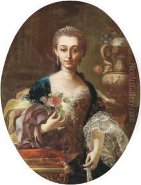 Presunto Ritratto Della Principessa Di Bisignano Oil Painting by Giuseppe Bonito