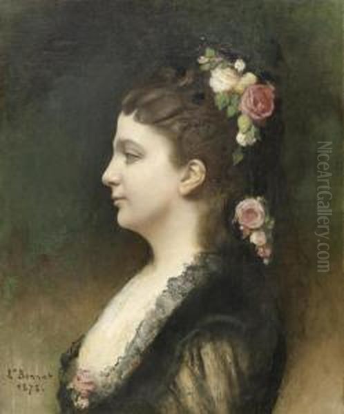 Portrait Of A Beautiful Lady Oil Painting by Bonnat Leon