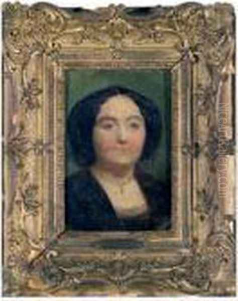 Portrait Presume De Madame Bonnat Oil Painting by Bonnat Leon