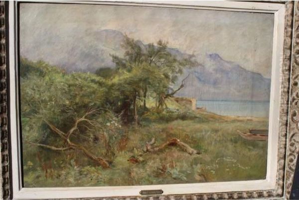 Paysage Bord De Mer Oil Painting by Henri-Arthur Bonnefoy