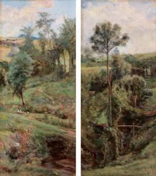 Paesaggio Oil Painting by Henri-Arthur Bonnefoy