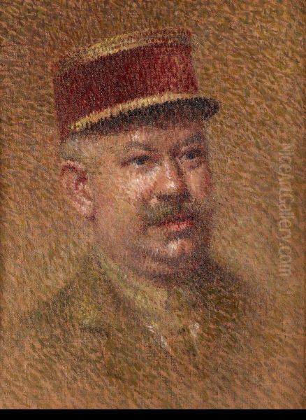 Portrait D'un Officier Medecin Oil Painting by Ernest-Lucien Bonnotte