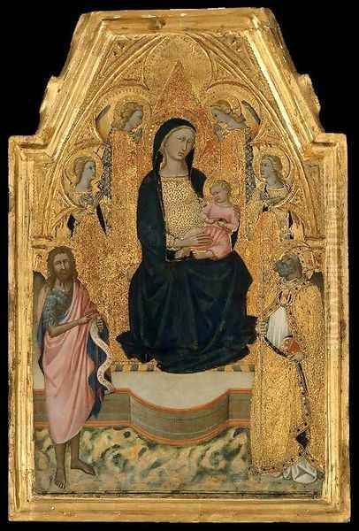 Virgin and Child Enthroned with Saints c. 1380 Oil Painting by Niccolo Di Buonaccorso